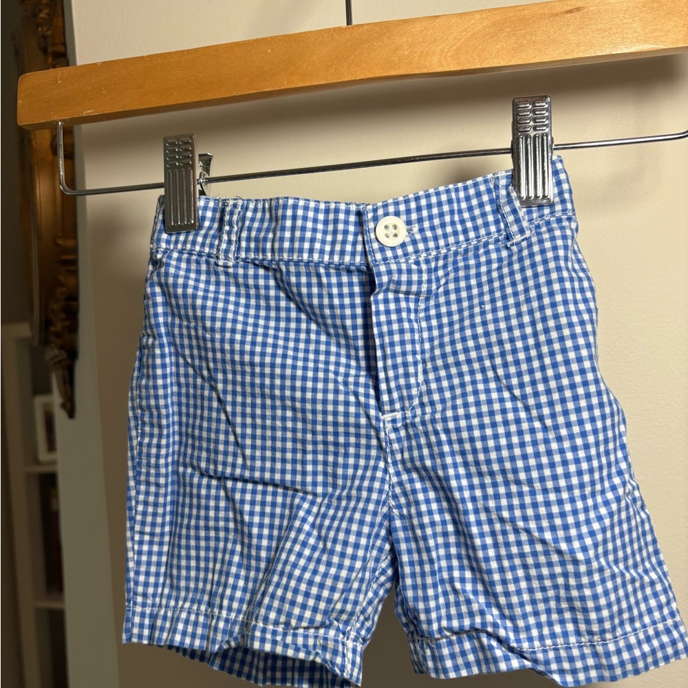 Ralph Lauren Blue Flat Front Shorts Classic Style - 6M
